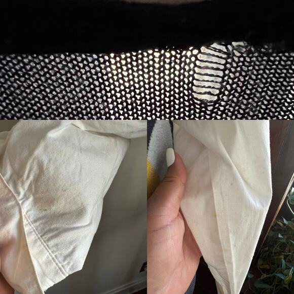 90s Vintage NY&Co Argyle Sweater Shirt Medium Faux Layered Y2K Preppy Academia - Picture 12 of 16